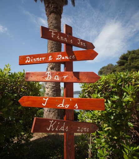 Wooden sign